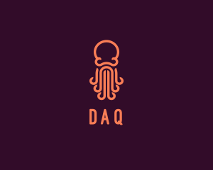 Sea Octopus Tentacles Logo