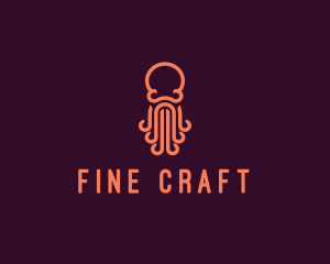 Sea Octopus Tentacles logo design