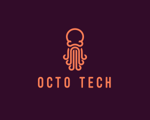 Sea Octopus Tentacles logo design