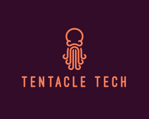 Sea Octopus Tentacles logo design