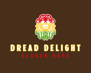 Dreadlocks - Jamaican Rasta Monkey logo design