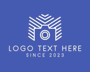 Vlog - Minimalist Camera Line Art logo design