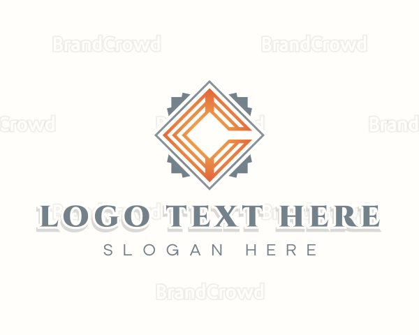 Modern Geometric Letter C Logo