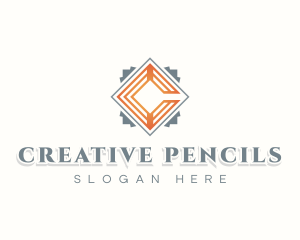 Modern Geometric Letter C logo design