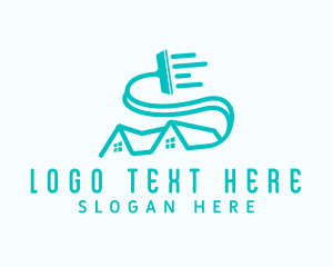 Teal - House Vacuum Cleaning logo design