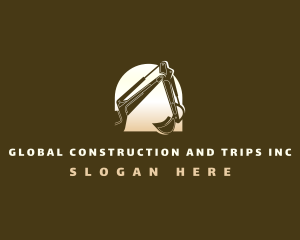 Construction Backhoe Machinery Logo