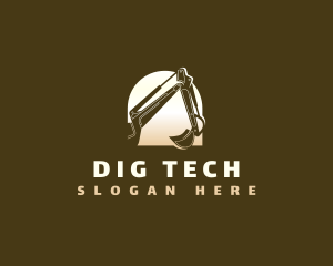 Dig - Construction Backhoe Machinery logo design