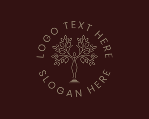 Landscaping - Organic Tree Woman logo design