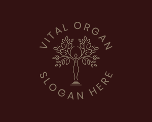 Organic Tree Woman logo design