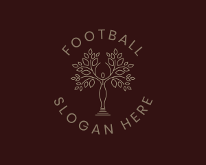 Vegan - Organic Tree Woman logo design