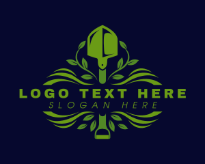 Leaves - Farming Garden Shovel logo design