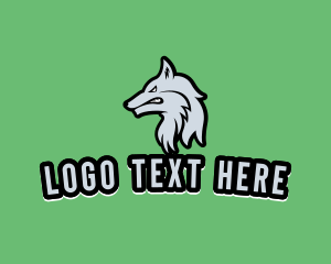 Streamer - Wild Wolf Animal logo design