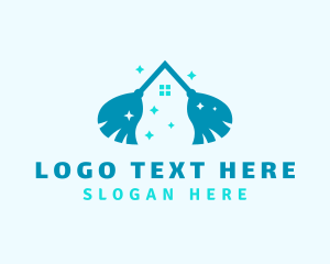 Cleaning Services - Clean Housekeeping Broom logo design