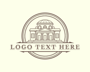 Badge - House Mansion Property logo design