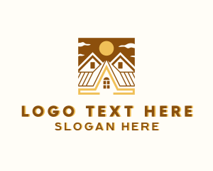 Subdivision - Home Roofing Property logo design