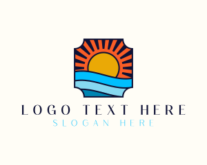 Flow - Seaside Beach Resort logo design