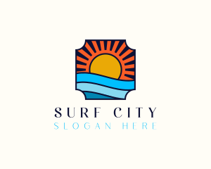 Seaside Beach Resort logo design