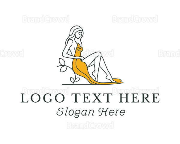 Sexy Sitting Lady Logo