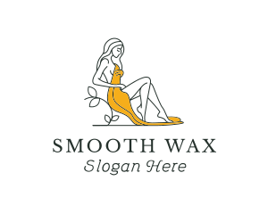 Sexy Sitting Lady logo design