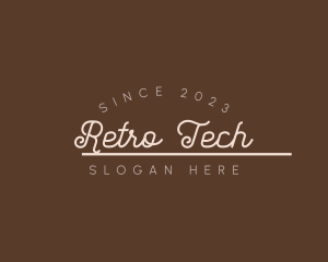 Retro Cursive Business logo design