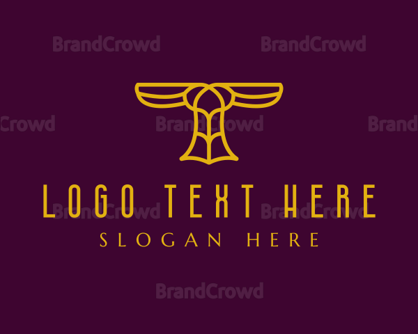Totem Statue Letter T Logo