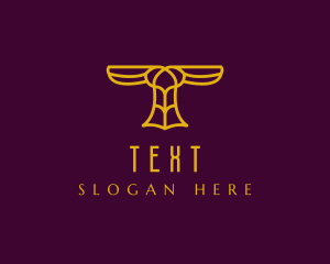 Totem Statue Letter T logo design