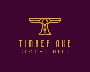 Totem Statue Letter T logo design