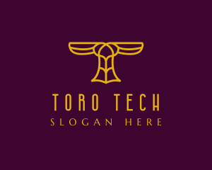 Totem Statue Letter T logo design