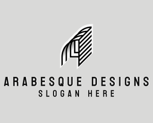 Structure Builder Interior Design Letter A logo design