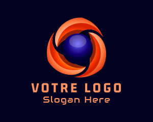 3d - Generic Globe Technology Application logo design