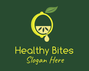 Organic Lemon Droplet logo design