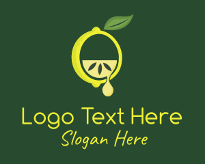 Drink - Organic Lemon Droplet logo design