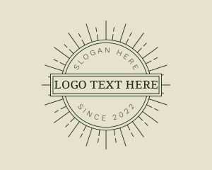 Beautiful - Retro Sun Rays logo design