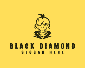 Black - Skull Rock Brand logo design