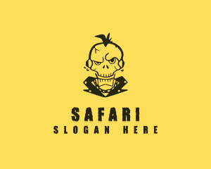 Skull Rock Brand logo design