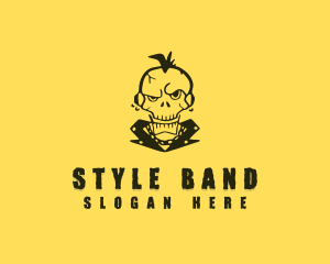 Skull Rock Brand logo design