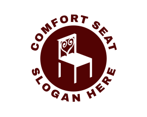 Stool - Minimalist Chair Circle logo design
