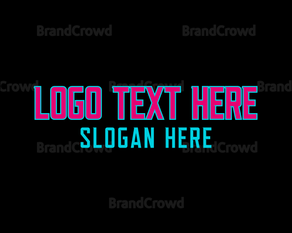 Neon Tech Wordmark Logo