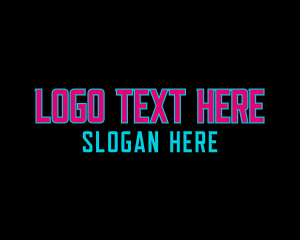 Neon Tech Wordmark logo design