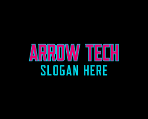 Neon Tech Wordmark logo design