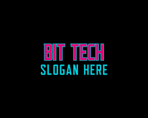 Neon Tech Wordmark logo design