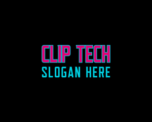 Neon Tech Wordmark logo design