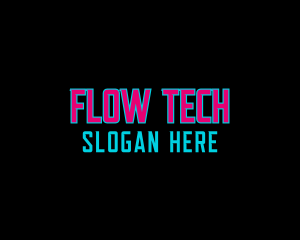 Neon Tech Wordmark logo design