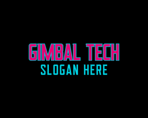 Neon Tech Wordmark logo design