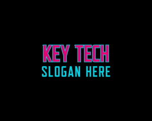 Neon Tech Wordmark logo design