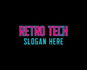 Neon Tech Wordmark logo design