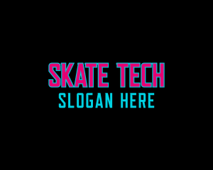 Neon Tech Wordmark logo design