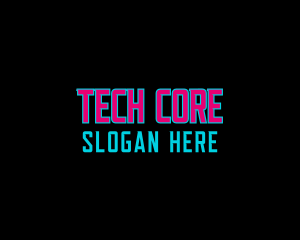 Neon Tech Wordmark logo design