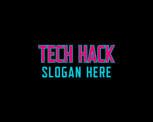 Neon Tech Wordmark logo design