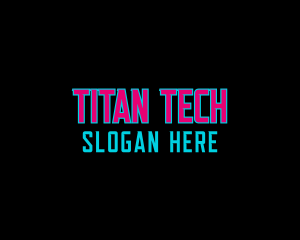 Neon Tech Wordmark logo design